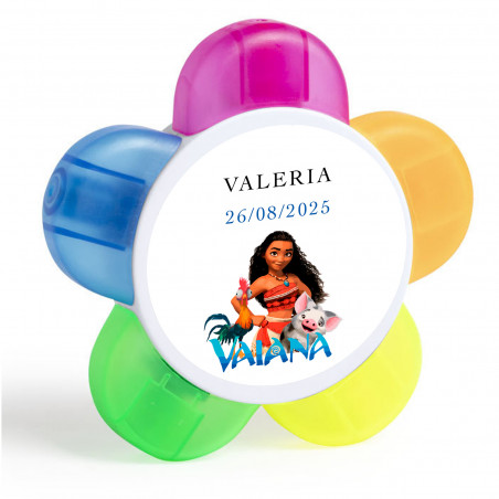 Marque page en forme de fleur personnalisé collection vaiana