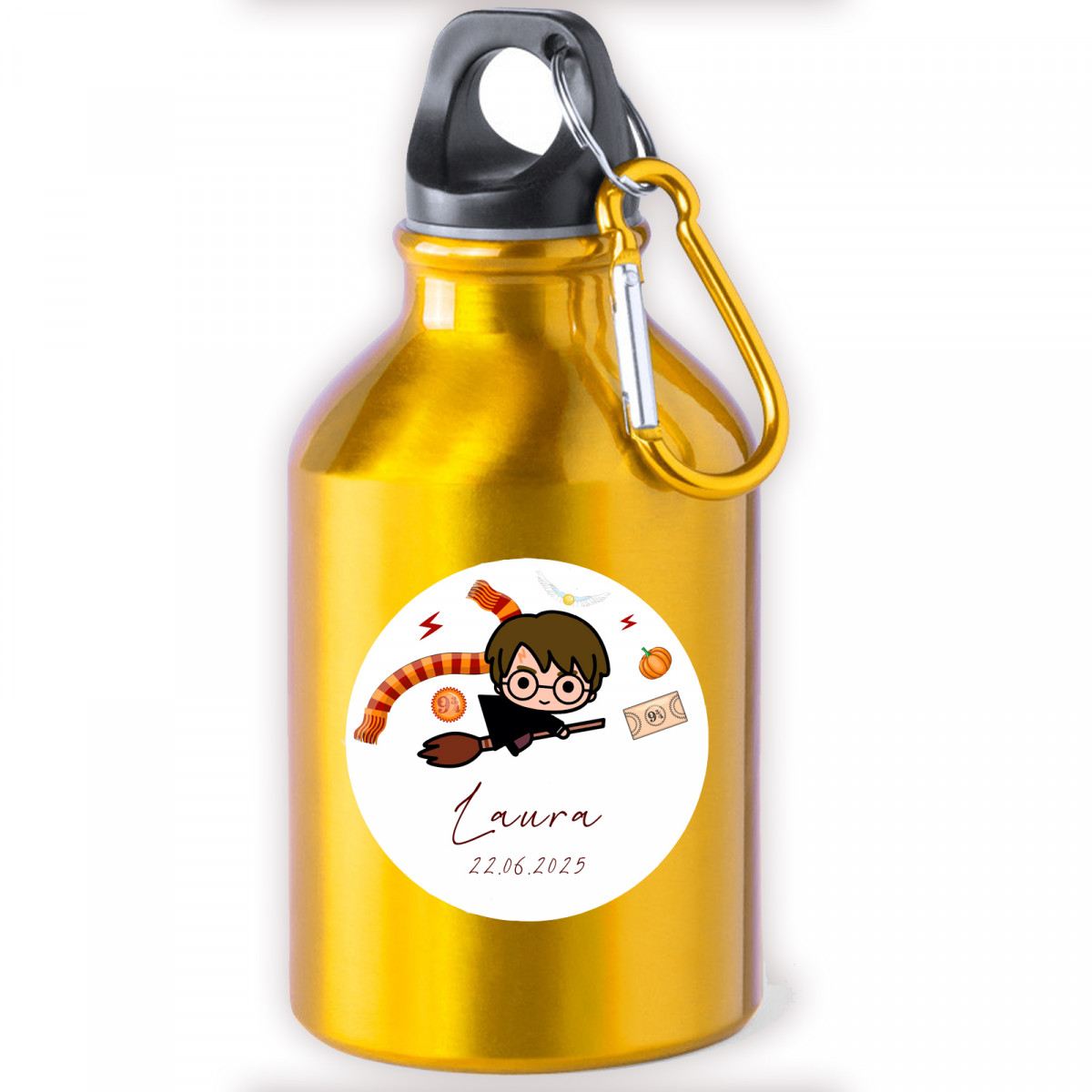 Bidon personnalisé harry potter couleur jaune 330 ml
