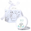 Miroir personnalisé avec boîte d éléphant idéal pour détails de baptême baby shower ou naissance