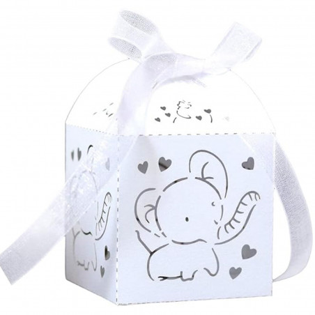 Miroir personnalisé avec boîte d éléphant idéal pour détails de baptême baby shower ou naissance