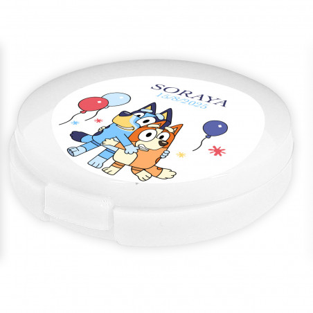 Baume à lèvres personnalisé collection bluey et bingo détail idéal pour anniversaires et communions