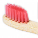 Set de brosse à dents en bambou avec sablier et sac personnalisé détail pour communion