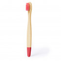 Set de brosse à dents en bambou avec sablier et sac personnalisé détail pour communion
