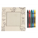 Cadre photo à colorier avec des crayons détail personnalisé pour événements pour enfants