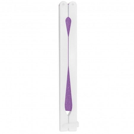 éventail en papier lila personnalisé détail élégant pour communions