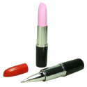 Stylo rouge à lèvres personnalisé pour un mariage dans une boîte en acétate décorée avec de la rafia