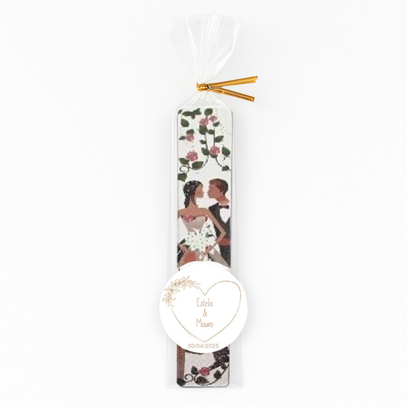 Lime à ongles personnalisée pour les mariages avec adhésif décoratif et sac en cellophane