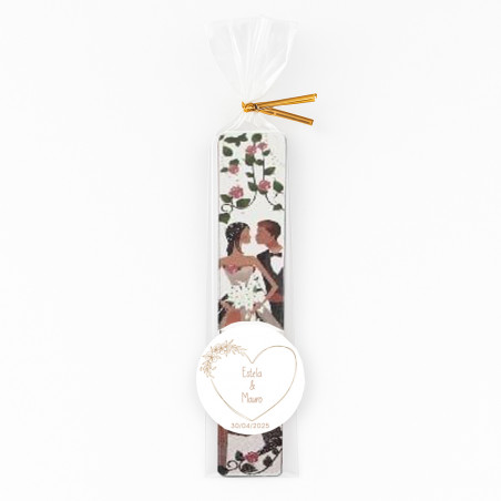 Lime à ongles personnalisée pour les mariages avec adhésif décoratif et sac en cellophane