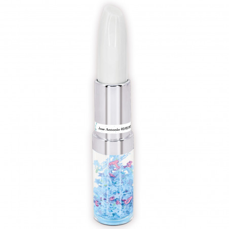 Stylo rouge à lèvres avec autocollant pour détails de baptême