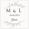 Porte-clés en bois avec carte imprimée et sac pour les détails des invités de mariage
