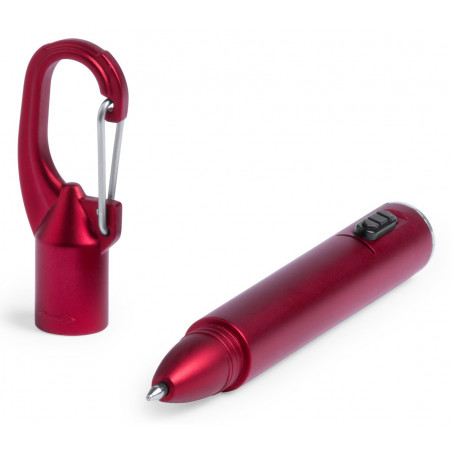 Stylo-lampe de poche rouge LED avec autocollant alliances pour des cadeaux de mariage