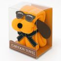 Serviette chiot soleil orange