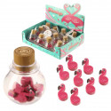 Mini gommes flamant rose