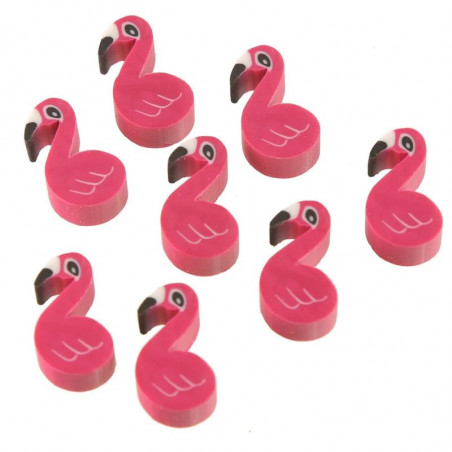Mini gommes flamant rose