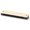 Harmonica en bois avec adhésif floral personnalisable pour des détails originaux
