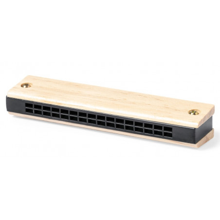 Harmonica en bois avec adhésif floral personnalisable pour des détails originaux