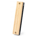 Harmonica en bois avec adhésif floral personnalisable pour des détails originaux