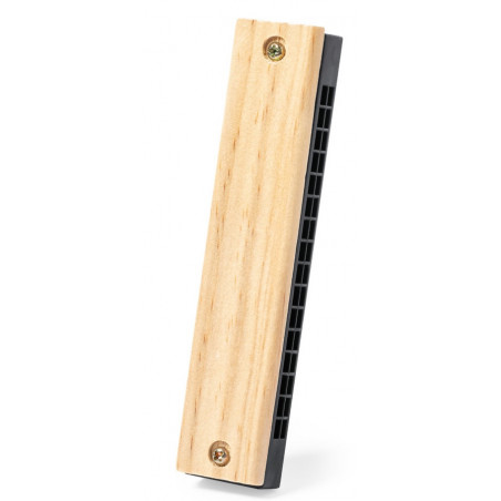 Harmonica en bois avec adhésif floral personnalisable pour des détails originaux