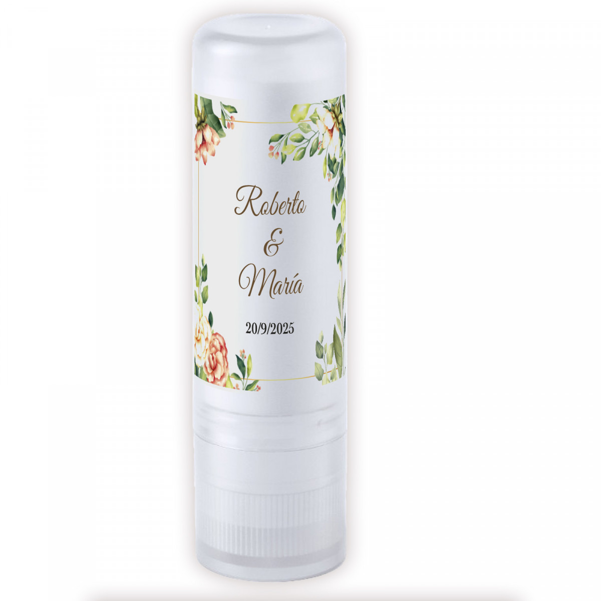 Baume à lèvres personnalisé avec protection solaire spf15 : détail utile et élégant pour les célébrations
