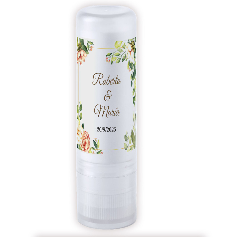 Baume à lèvres personnalisé avec protection solaire spf15 : détail utile et élégant pour les célébrations