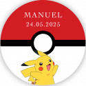 Boîte à lunch jaune avec autocollant pokémon et bonbons pour les fêtes d enfants