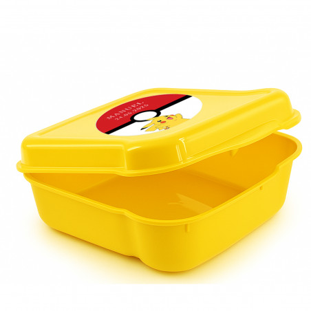 Boîte à lunch jaune avec autocollant pokémon et bonbons pour les fêtes d enfants