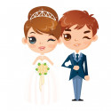 Couturiers détails de mariage pour invités personnalisés
