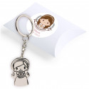 Porte-clés de communion pour fille personnalisé