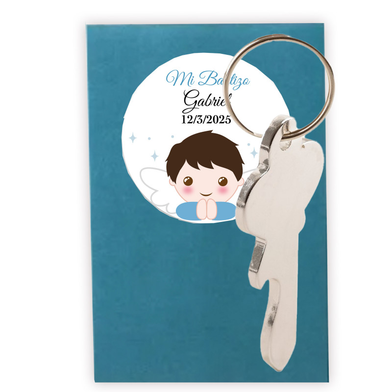 Porte-clés de baptême personnalisés