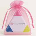Marqueur tricolore personnalisé pour communion avec autocollant fille de communion dans un sac en organdi