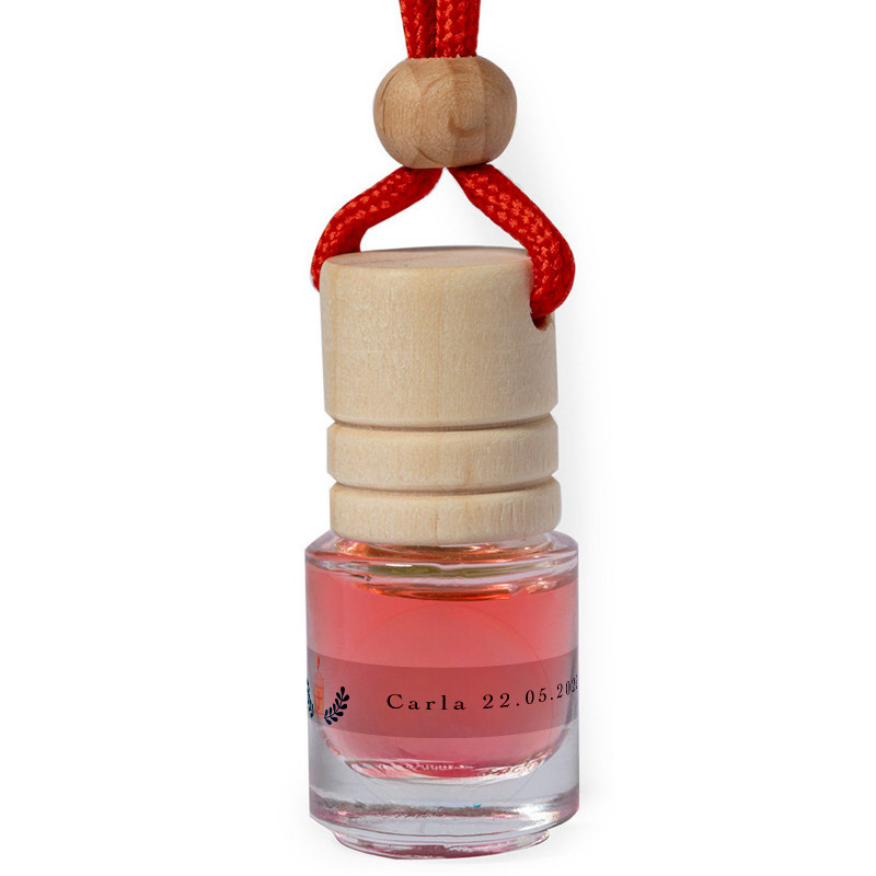 Diffuseur de parfum en corde rouge avec autocollant personnalisable pour les détails de la première communion
