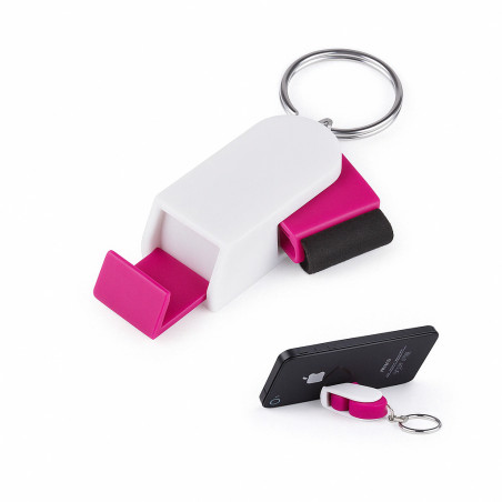 Porte-clés Support pour Mobile Pratique et Original en Couleur Rose