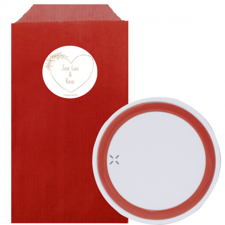 Chargeur sans fil avec enveloppe personnalisée Un détail pratique et élégant pour vos invités