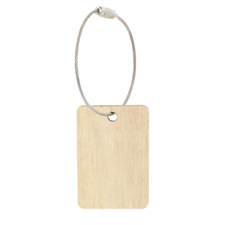Brosse miroir et porte monnaie avec étiquette suspendue en bois personnalisée