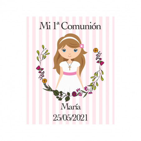 Vin rouge personnalisé pour la communion à offrir aux invités