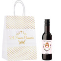 Vin rouge personnalisé pour la communion à offrir aux invités