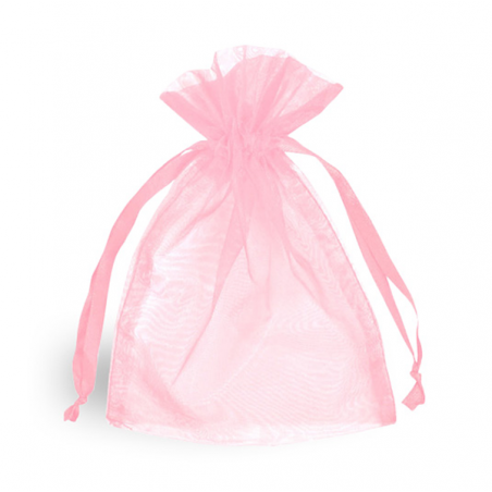 Porte monnaie pour première communion avec un sac en organza rose