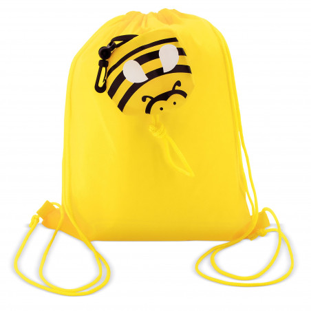 Mochila enfant abeille avec arrosoir et accessoires pour le sable