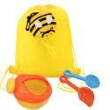 Mochila enfant abeille avec arrosoir et accessoires pour le sable