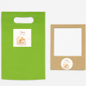 Imán photo avec enveloppe de présentation et autocollants de baptême personnalisés