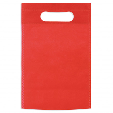 Suspension de Noël avec photo en forme de flocon de neige présentée dans un sac cadeau rouge et autocollant personnalisé