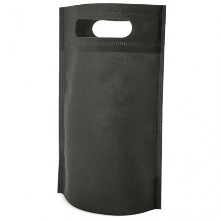 Chargeur de mobile sans fil dans un sac noir avec autocollant personnalisé d'initiales pour les mariages