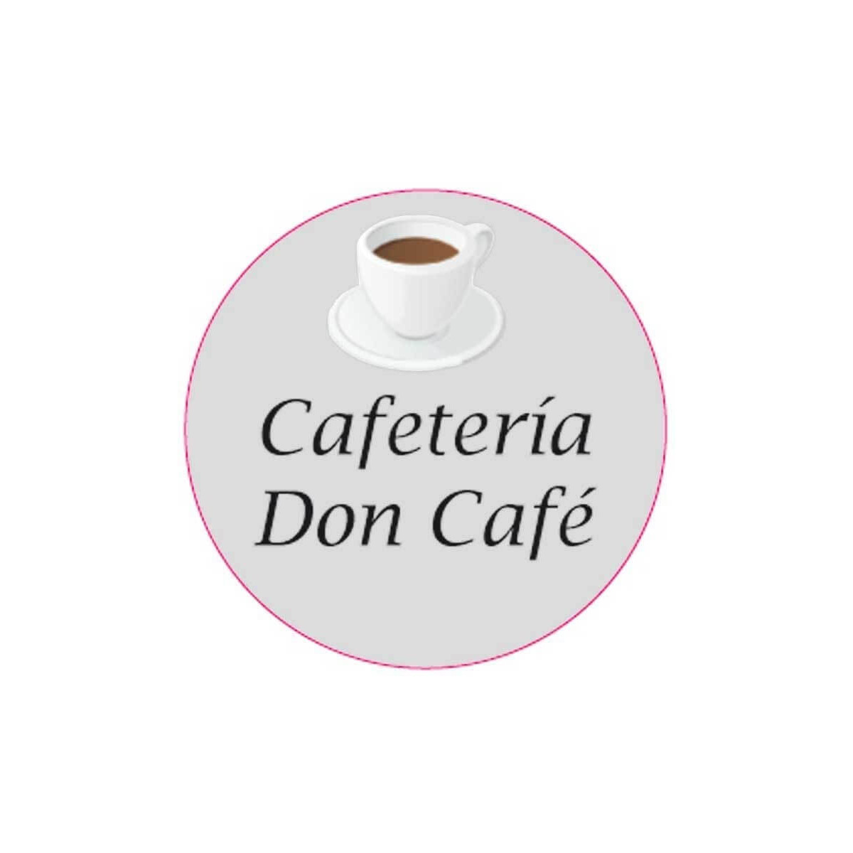 Adhésif personnalisé de 3 cm pour les entreprises avec un design de tasse de café et un fond transparent
