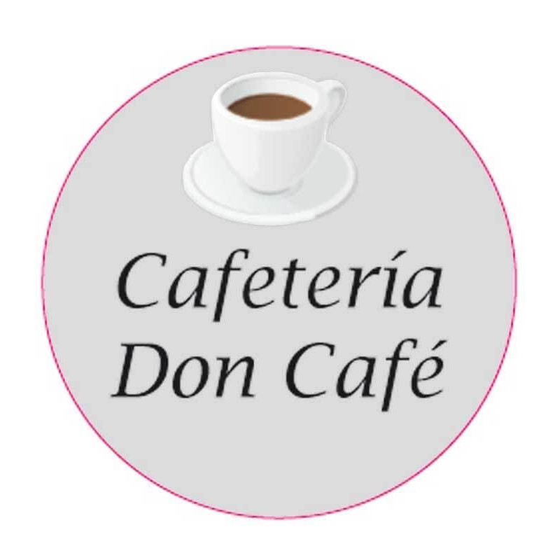 Adhésif personnalisé de 3 cm pour les entreprises avec un design de tasse de café et un fond transparent