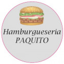 Adhésif personnalisé entreprise avec design de hamburger de 3 cm et fond transparent