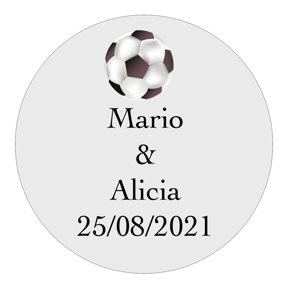 Adhésif personnalisé football transparent de 3 cm