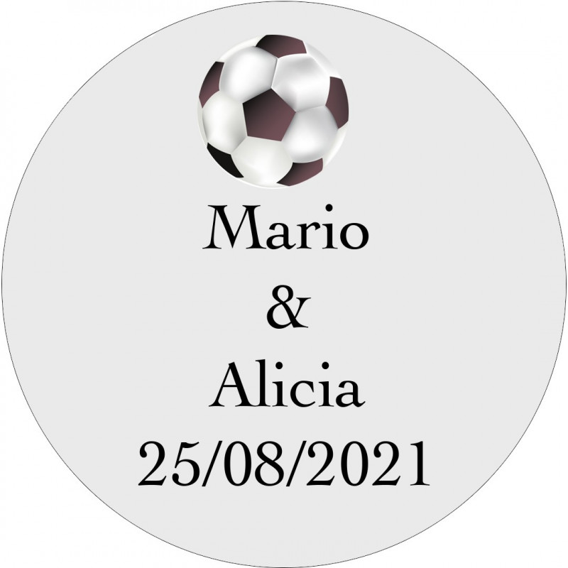 Adhésif personnalisé football transparent de 3 cm