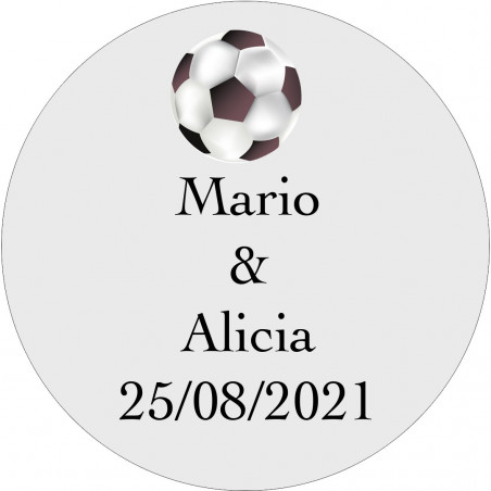 Adhésif personnalisé football transparent de 3 cm