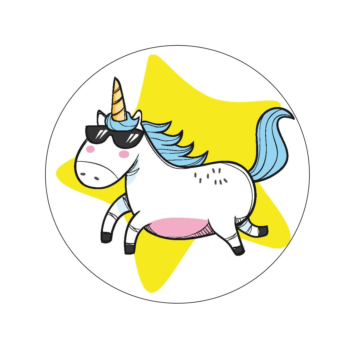 Autocollant licorne pour motifs d enfants 3 cm