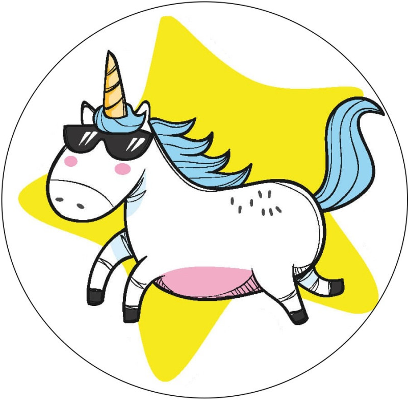 Autocollant licorne pour motifs d enfants 3 cm